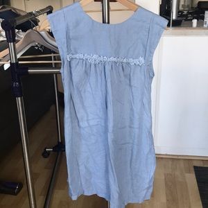 Reformation baby blue linen shift dress Sz 0